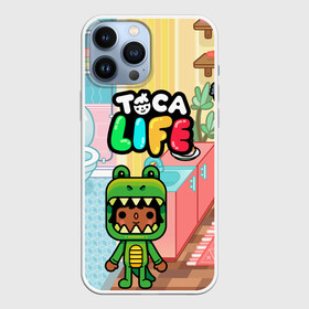 Чехол для iPhone 13 Pro Max с принтом Toca Boca | Тока бока костюм крокодила в Тюмени,  |  | Тематика изображения на принте: toca boca | детская игра | дружба | игра | лого | логотип | персонажи | прикоснуться ко рту | руки | тока бока