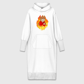 Платье удлиненное хлопок с принтом Tord EDDSWORLD в Тюмени,  |  | дьявол | зло | огонь | персонаж | пламя