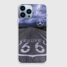 Чехол для iPhone 13 Pro Max с принтом Мерседес, трасса 66 в Тюмени,  |  | mercedes | nature | road | route | sky | speed | дорога | мерседес | небо | природа | скорость | трасса 66 | шоссе