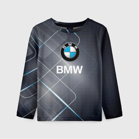 Детский лонгслив 3D с принтом [BMW] Logo в Тюмени, 100% полиэстер | длинные рукава, круглый вырез горловины, полуприлегающий силуэт
 | bmw | bmw performance | m | motorsport | performance | бмв | моторспорт