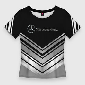 Женская футболка 3D Slim с принтом [Mercedes Benz] Текстура в Тюмени,  |  | amg | mercedes | mercedesamg gt | sport | амг | мерседес | мерседесбенц амг | спорт