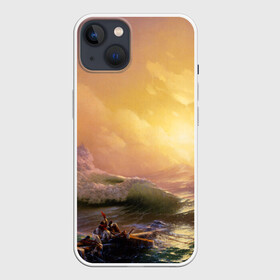 Чехол для iPhone 13 с принтом Шторм в море девятый вал в Тюмени,  |  | 9 вал | айвазовский | буря | девятая волна | девятый вал | масляные краски | море | морской пейзаж | огромные волны | роковая опасность | цунами | шторм в океане