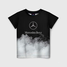 Детская футболка 3D с принтом [Mercedes-Benz] Облака в Тюмени, 100% гипоаллергенный полиэфир | прямой крой, круглый вырез горловины, длина до линии бедер, чуть спущенное плечо, ткань немного тянется | amg | mercedes | mercedesamg gt | sport | амг | мерседес | мерседесбенц амг | спорт