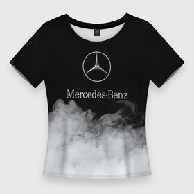 Женская футболка 3D Slim с принтом [Mercedes Benz] Облака в Тюмени,  |  | amg | mercedes | mercedesamg gt | sport | амг | мерседес | мерседесбенц амг | спорт