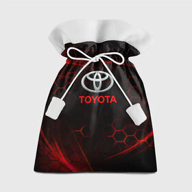 Подарочный 3D мешок с принтом [Toyota] Неоновые соты в Тюмени, 100% полиэстер | Размер: 29*39 см | auto | sport | toyota | авто | автомобиль | бренд | спорт | тойота