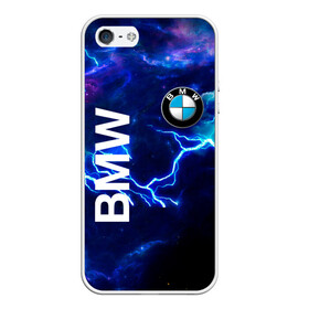 Чехол для iPhone 5/5S матовый с принтом [BMW] Синяя молния в Тюмени, Силикон | Область печати: задняя сторона чехла, без боковых панелей | bmw | bmw performance | m | motorsport | performance | бмв | моторспорт