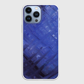 Чехол для iPhone 13 Pro Max с принтом Синие акварельные мазки в Тюмени,  |  | акварель | арт | краски | мазки | мазки красок | рисунок | рисунок акварелью | рисунок красками