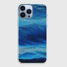 Чехол для iPhone 13 Pro Max с принтом Акварельное море в Тюмени,  |  | акварель | арт | вода | краски | мазки | мазки красок | море | рисунок | рисунок акварелью | рисунок красками | тёмная вода