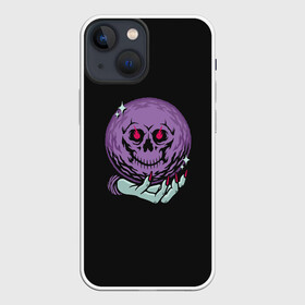 Чехол для iPhone 13 mini с принтом Gaze Of Death в Тюмени,  |  | ball | death | eyes | face | fiery | fire | gaze | halloween | hand | magic | magical | of | sight | skull | witch | ведьма | взгляд | глаза | для | колдунья | лицо | магический | магия | маникюр | огненный | огонь | предсказаний | рука | хэллоуи