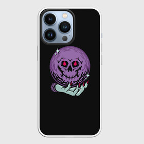 Чехол для iPhone 13 Pro с принтом Gaze Of Death в Тюмени,  |  | Тематика изображения на принте: ball | death | eyes | face | fiery | fire | gaze | halloween | hand | magic | magical | of | sight | skull | witch | ведьма | взгляд | глаза | для | колдунья | лицо | магический | магия | маникюр | огненный | огонь | предсказаний | рука | хэллоуи