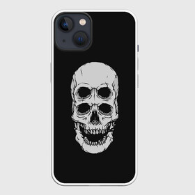 Чехол для iPhone 13 с принтом Terrible Skull в Тюмени,  |  | bone | bones | halloween | horrible | monster | mutant | old | scary | siamese | sinister | skeleton | skull | terrible | twin | близнец | зловещий | кости | кость | монстр | мутант | сиамский | скелет | старый | страшный | ужасный | хэллоуин | череп