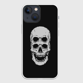 Чехол для iPhone 13 mini с принтом Terrible Skull в Тюмени,  |  | bone | bones | halloween | horrible | monster | mutant | old | scary | siamese | sinister | skeleton | skull | terrible | twin | близнец | зловещий | кости | кость | монстр | мутант | сиамский | скелет | старый | страшный | ужасный | хэллоуин | череп