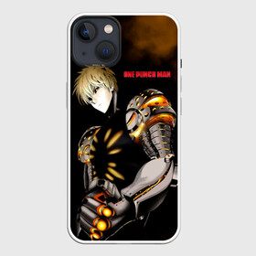 Чехол для iPhone 13 с принтом Стальной Генос One Punch Man в Тюмени,  |  | genos | genoсide | jenosu | one punch man | one punchman | onepunchman | oni saibogu | аниме | ван панч мен | ванпанчмен | генос | кибердемон | кибернетическое тело | манга | сильнейший человек | человек одинудар | человек одного удара