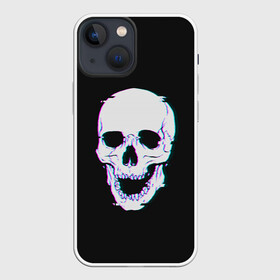 Чехол для iPhone 13 mini с принтом Неоновый светящийся череп в Тюмени,  |  | bone | bones | color | glow | halloween | light | neon | skeleton | skull | кости | кость | неон | неоновый | свет | свечение | скелет | хэллоуин | цвет | череп