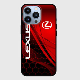 Чехол для iPhone 13 Pro с принтом LEXUS RED GEOMETRY | ЛЕКСУС в Тюмени,  |  | auto | lexus | sport | авто | автомобиль | автомобильные | бренд | лексус | марка | машины | спорт