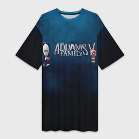 Платье-футболка 3D с принтом Семейка Аддамс Горящий Тур (Уэнздэй Аддамс) в Тюмени,  |  | addams | family | the addams family 2 | аддамс | горящий тур | семейка | уэнздей