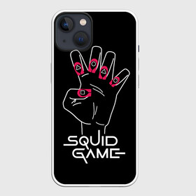 Чехол для iPhone 13 с принтом Hand of player 001 в Тюмени,  |  | action adventure | fingernail guards | hand | manicure | south korean | squid game | survival | thriller | web series | веб сериал | выживание | игра в кальмара | маникюр | ногти стражники | приключенческий боевик | рука | триллер | ю