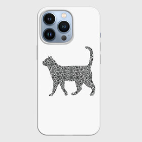 Чехол для iPhone 13 Pro с принтом QR   кот в Тюмени,  |  | lockdown | qrкод | коронавирус | кот | котики | минимализм