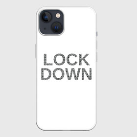 Чехол для iPhone 13 с принтом QR Lockdown (англ) в Тюмени,  |  | covid | lockdown | qrкод | коронавирус | минимализм