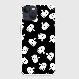 Чехол для iPhone 13 с принтом ПРИВИДЕНИЯ УЗОР   HALLOWEEN в Тюмени,  |  | bats | bones | ghost | halloween | pumpkin | skull | кости | летучие мыши | приведение | призрак | скелет | тыква | хеллоуин | хоррор | хэллоуин