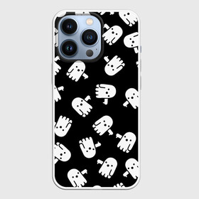 Чехол для iPhone 13 Pro с принтом ПРИВИДЕНИЯ УЗОР   HALLOWEEN в Тюмени,  |  | Тематика изображения на принте: bats | bones | ghost | halloween | pumpkin | skull | кости | летучие мыши | приведение | призрак | скелет | тыква | хеллоуин | хоррор | хэллоуин
