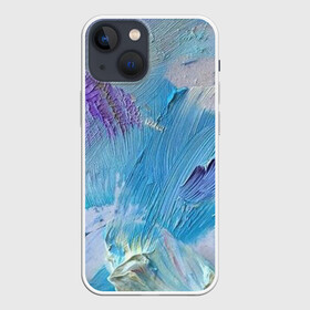 Чехол для iPhone 13 mini с принтом Оставленная краска в Тюмени,  |  | акварель | арт | белый | краски | мазки | мазки красок | рисунок | рисунок акварелью | рисунок красками | фиолетовый