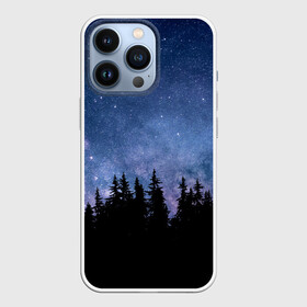 Чехол для iPhone 13 Pro с принтом НОЧНОЙ ЛЕС И ЗВЕЗДЫ в Тюмени,  |  | dark | forest | night | sky | star | деревья | звезды | космос | лес | небо | ночь | пейзаж | природа | свет