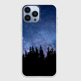 Чехол для iPhone 13 Pro Max с принтом НОЧНОЙ ЛЕС И ЗВЕЗДЫ в Тюмени,  |  | dark | forest | night | sky | star | деревья | звезды | космос | лес | небо | ночь | пейзаж | природа | свет