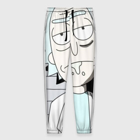 Мужские брюки 3D с принтом рикк в Тюмени, 100% полиэстер | манжеты по низу, эластичный пояс регулируется шнурком, по бокам два кармана без застежек, внутренняя часть кармана из мелкой сетки | рикиморти