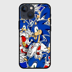 Чехол для iPhone 13 mini с принтом SONIC ПАТТЕРН    СОНИК в Тюмени,  |  | animal | games | hedgehog | sega | sonic | speed | speed sonic | быстрый ёж | ёж | ёжик | игры | персонаж | сега | синий ёж | скорость | соник