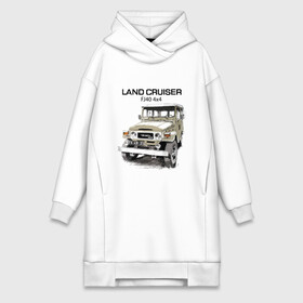 Платье-худи хлопок с принтом Toyota Land Cruiser FJ 40 4X4 sketch в Тюмени,  |  | car | japan | land cruiser | off road | power | sketch | toyota | автомобиль | внедорожник | мощь | тойота | эскиз