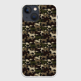 Чехол для iPhone 13 mini с принтом Лошади (камуфляж) в Тюмени,  |  | animals | camouflage | horse | military camouflage | safari | wild horse | zoo | военный камуфляж | дикая лошадь | дикая природа | жеребец | животные | звери | зоопарк | камуфляж | кляча | кобыла | конь | лошадь | маскировка | милитари
