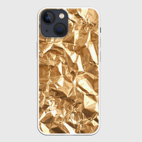 Чехол для iPhone 13 mini с принтом Мятая Фольга в Тюмени,  |  | золотая фольга | золотой фон | мятая фольга | принт | фольга