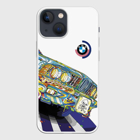 Чехол для iPhone 13 mini с принтом Бэха в стиле поп арт в Тюмени,  |  | bmw | car | color | paint | pop art | skull | автомобиль | бмв | краска | поп арт | тюнинг | цвет | череп