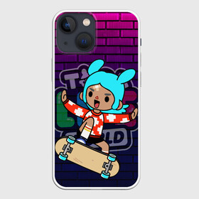 Чехол для iPhone 13 mini с принтом TOCA LIFE WORLD   ТОКА ЛАЙФ ВОРЛД   РИТА   RITA в Тюмени,  |  | neon | rita | skin rita | toca boca | toca life | toca life world | герой | неон | персонаж | разноцветный | рита | скейт | скин | стена | тока бока | тока лайф ворлд