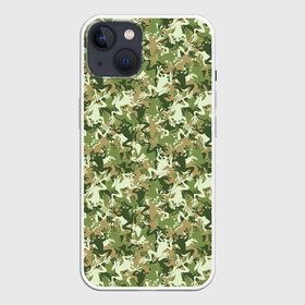 Чехол для iPhone 13 с принтом Лягушки (камуфляж) в Тюмени,  |  | amphibian | animal | camouflage | frog | hunting camo | military camouflage | reptile | reptilian | амфибия | военный камуфляж | животное | земноводное | камуфляж | квакушка | лягуха | лягушка | лягушонок пепе | маскировка | масхалат