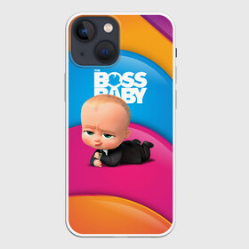 Чехол для iPhone 13 mini с принтом Boss baby rainbow в Тюмени,  |  | baby | boss | boss baby | босс | босс молокосос | маленький босс | малыш | мальчик | молокосос | ребенок