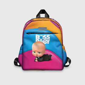 Детский рюкзак 3D с принтом Boss baby rainbow в Тюмени, 100% полиэстер | лямки с регулируемой длиной, сверху петелька, чтобы рюкзак можно было повесить на вешалку. Основное отделение закрывается на молнию, как и внешний карман. Внутри дополнительный карман. По бокам два дополнительных кармашка | baby | boss | boss baby | босс | босс молокосос | маленький босс | малыш | мальчик | молокосос | ребенок