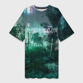 Платье-футболка 3D с принтом Chernobylite игровой арт в Тюмени,  |  | art | chernobylite | game | horror | shooter | арт | выживалка | зона | игра | лес | ночь | отчуждения | рыжий | рыжий лес | химинюк | хоррор | чернобыль