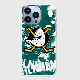 Чехол для iPhone 13 Pro с принтом Анахайм Дакс | Anaheim Ducks в Тюмени,  |  | anahaim ducks | anaheim | anaheim ducks | ducks | hockey | mighty ducks | nhl | usa | дакс | могучие утята | нхл | спорт | сша | хоккей | шайба