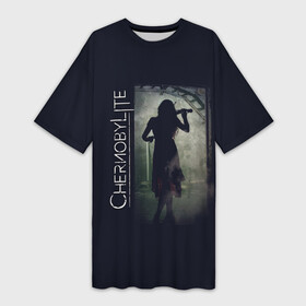 Платье-футболка 3D с принтом Чернобыльская скрипачка в Тюмени,  |  | заброшенная территория | мистика | припять | радиация | скрипачка | сталкер | чернобыль