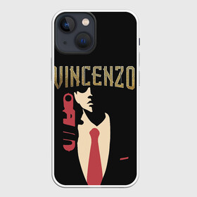 Чехол для iPhone 13 mini с принтом Винченцо в Тюмени,  |  | vincenzo | винценцо | галстук | кассано | пистолет | со джунки