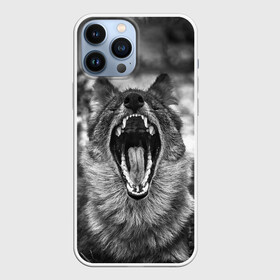 Чехол для iPhone 13 Pro Max с принтом Волчья пасть, зевает в Тюмени,  |  | Тематика изображения на принте: wolf | wolfs | волк | волка | волки | волчара | волчья | животные | звери | зевает | лес | оскал | пасть | природа