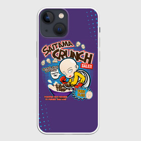 Чехол для iPhone 13 mini с принтом Saitama crunch One Punch Man в Тюмени,  |  | hagemanto | one punch man | one punchman | onepunchman | saitama | sensei | аниме | ван панч мен | ванпанчмен | лысый плащ | манга | сайтама | сильнейший человек | учитель | человек одинудар | человек одного удара