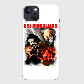 Чехол для iPhone 13 с принтом Сайтама и Генос One Punch Man в Тюмени,  |  | genos | genoсide | hagemanto | jenosu | one punch man | one punchman | onepunchman | oni saibogu | saitama | sensei | аниме | ван панч мен | ванпанчмен | генос | кибердемон | кибернетическое тело | лысый плащ | манга | сайтама | сильнейший человек