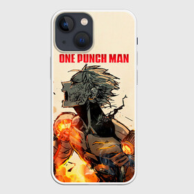 Чехол для iPhone 13 mini с принтом Разрушение Геноса One Punch Man в Тюмени,  |  | genos | genoсide | jenosu | one punch man | one punchman | onepunchman | oni saibogu | аниме | ван панч мен | ванпанчмен | генос | кибердемон | кибернетическое тело | манга | сильнейший человек | человек одинудар | человек одного удара