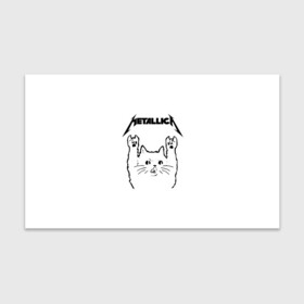 Бумага для упаковки 3D с принтом Metallica Meowtallica в Тюмени, пластик и полированная сталь | круглая форма, металлическое крепление в виде кольца | metallica | кот | котэ | металлика | музыка | рок