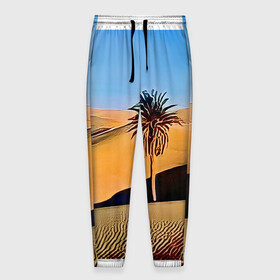 Мужские брюки 3D с принтом Пейзаж в Тюмени, 100% полиэстер | манжеты по низу, эластичный пояс регулируется шнурком, по бокам два кармана без застежек, внутренняя часть кармана из мелкой сетки | пейзаж