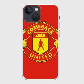 Чехол для iPhone 13 mini с принтом Камбек Юнайтед это Манчестер юнайтед в Тюмени,  |  | 7 | cristiano | manchester united | mu | ronaldo | криштиану рональдо | мю | футбол