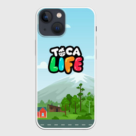 Чехол для iPhone 13 mini с принтом TOCA BOCA WORLD LOGO в Тюмени,  |  | Тематика изображения на принте: digital toys | gamer | games | helicopter taxi | pets | toca boca | toca hair salon | toca kitchen | toca life | toca life city | toca life worl | toca tea party | video games | игры